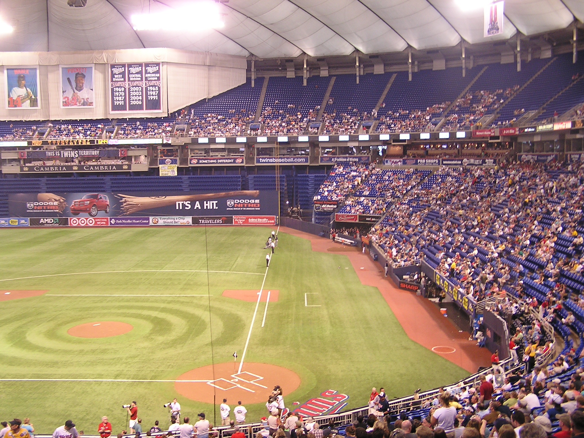 The view from behind Home Plate - The Metrodome